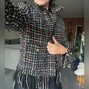 Beautiful tweed Chanel style jacket , great for the spring